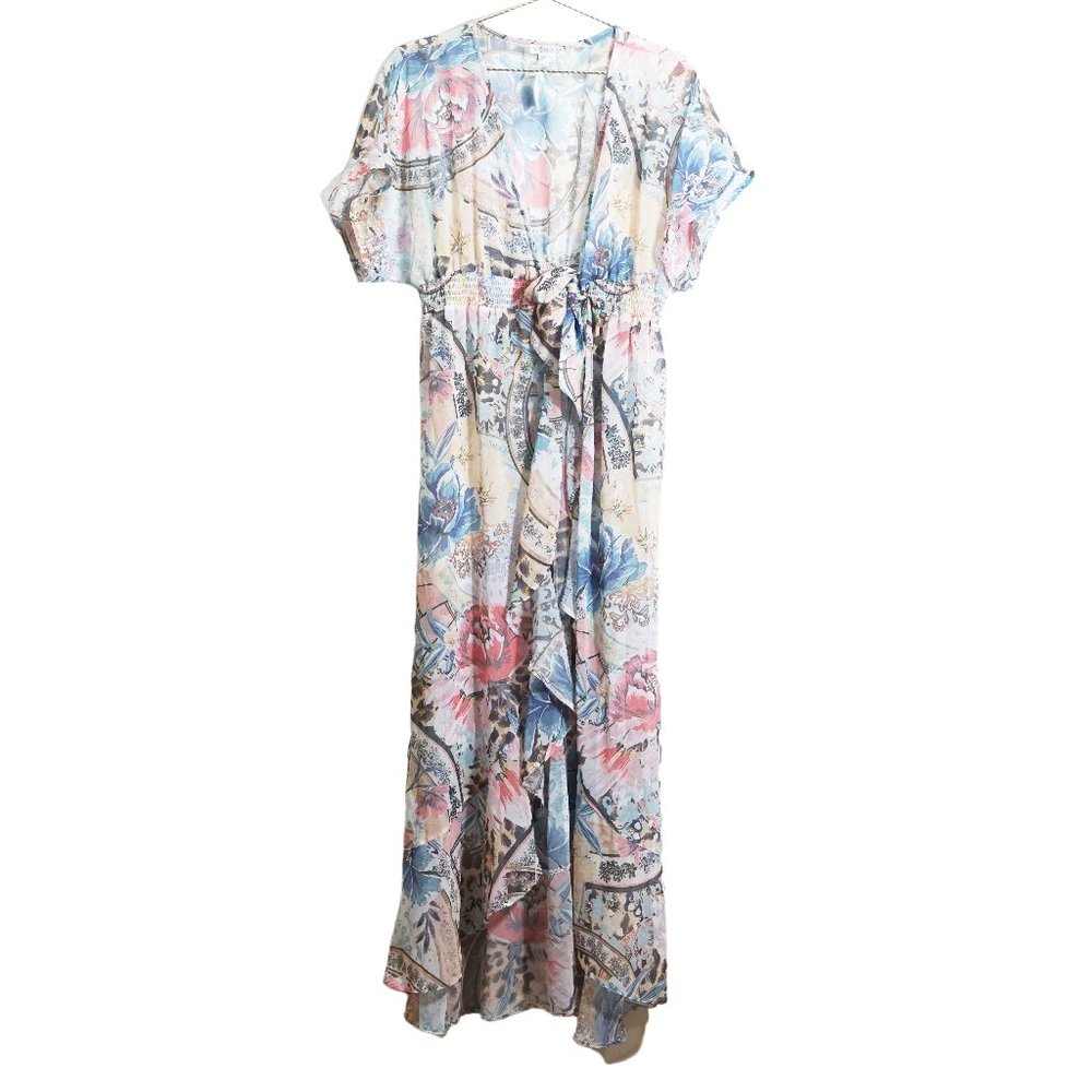Venus Floral Swimsuit Coverup with Sequin Detail S